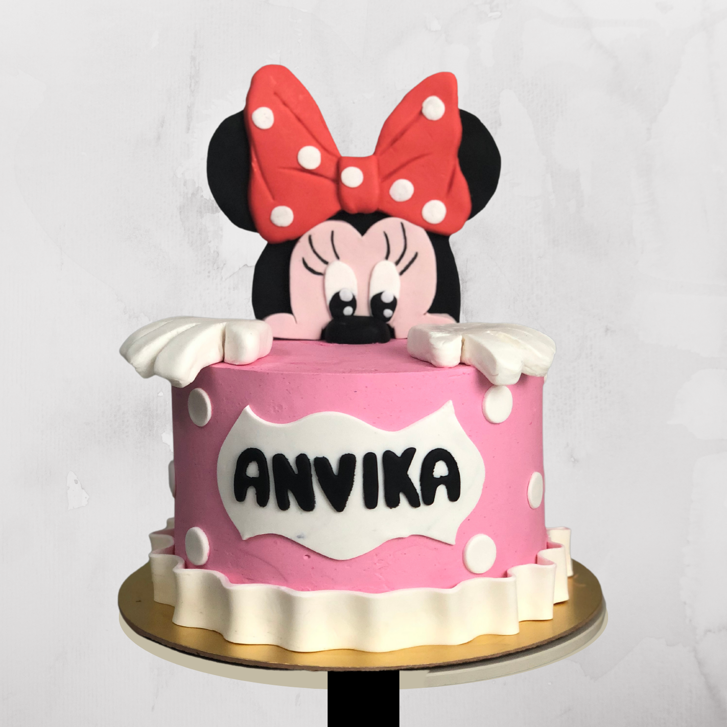 Minnie Mouse Theme Birthday Cake
